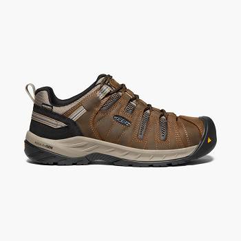 KEEN Férfi Flint II Waterproof (Steel Toe) Munkavédelmi Cipő Barna